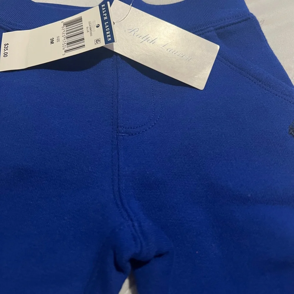Ralph Lauren Polo Baby Boy Royal Blue Athletic Joggers Size 9 Months